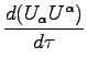 $\displaystyle \frac{d(U_\alpha U^\alpha)}{d\tau}$