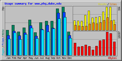 Usage summary for www.phy.duke.edu
