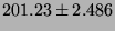 $201.23 \pm 2.486$