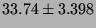$33.74 \pm 3.398$