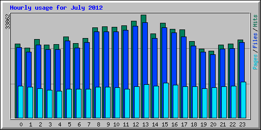 Hourly usage for July 2012