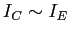 $I_C\sim I_E$