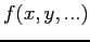 $f(x,y,...)$