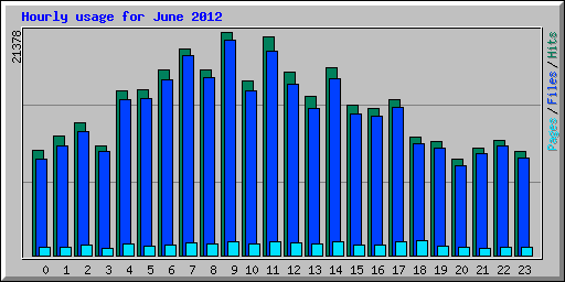 Hourly usage for June 2012