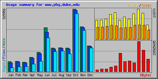 Usage summary for www.phy.duke.edu