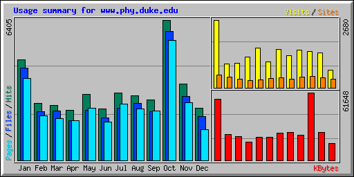 Usage summary for www.phy.duke.edu