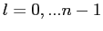 $l=0,...n-1$